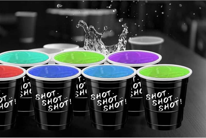 cssopenss 120 pcs Black Plastic Shot Glasses black shot cups 2 oz Halloween shot glasses disposable for drinking Tastings served Snacks Jello Tastings and Samples - Image 5